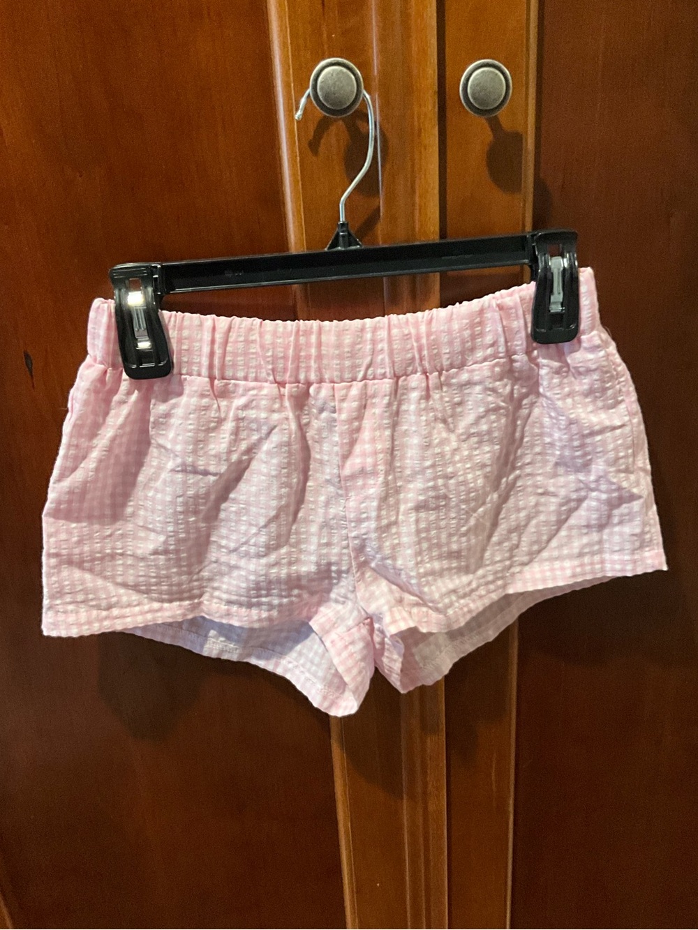 Edikted Women’s Pink Seersucker Lounge Shorts Size xsmall